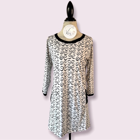 kate spade Other - kate spade Black & White Bow-Print Nightshirt